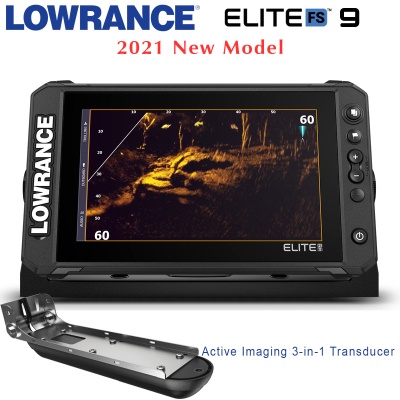 Lowrance Elite-9 FS with Active Imaging 3-in-1 Transducer | Active Target Screen