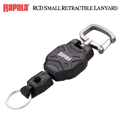 Rapala RCD Small Retractable Lanyard 70cm | Black color