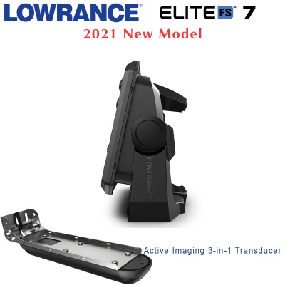 Сонар Lowrance Elite-7 FS със сонда Active Imaging 3-in-1 | Страничен изглед