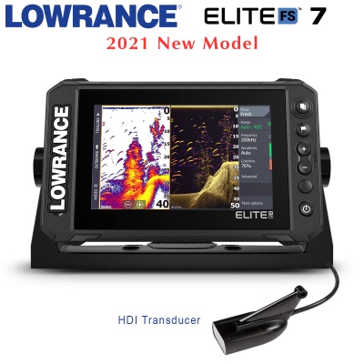 Lowrance Elite-7 FS with HDI Transducer | Fish Reveal Screen