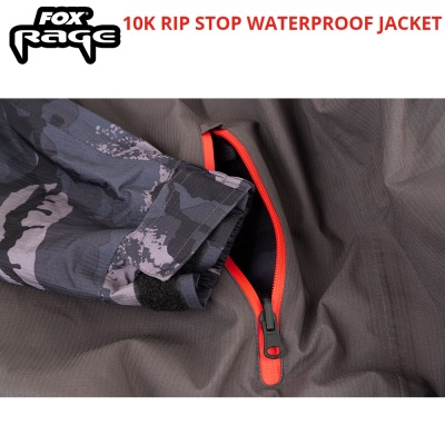 Fox Rage 10K Ripstop Waterproof Jacket | Adjustable elasticated cuffs