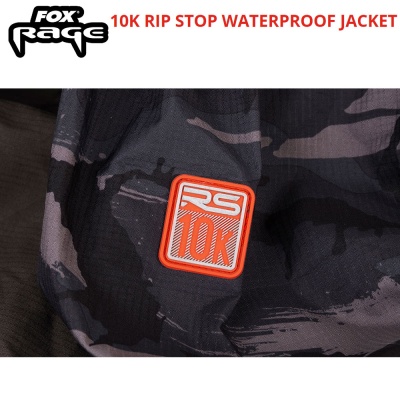 Fox Rage 10K Ripstop Waterproof Jacket | Rip Stop Fabric with 10,000 water resistant hydrostatic head