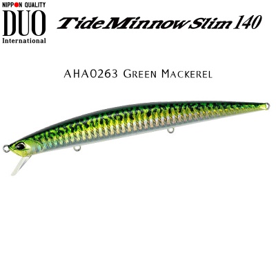 DUO Tide Minnow Slim 140 | AHA0263 Green Mackerel HD