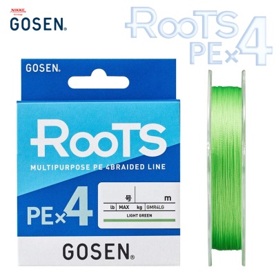 Gosen ROOTS PE X4 | 150m Light Green Multipurpose Braided Line