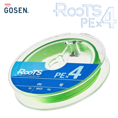 Плетено влакно Gosen ROOTS PE X4 150m | Светло зелено