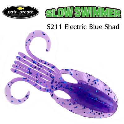 Силиконова примамка Bait Breath Slow Swimmer S211 Electric Blue Shad