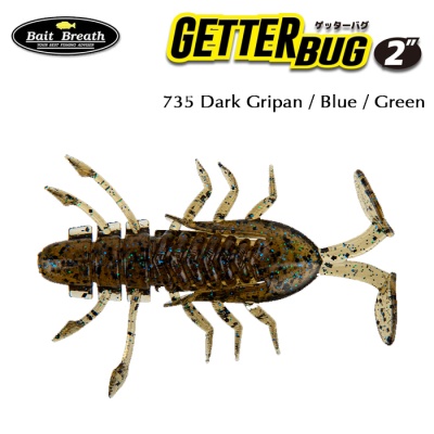 Силиконова примамка Bait Breath U30 Getter Bug 735 Dark Gripan / Blue / Green