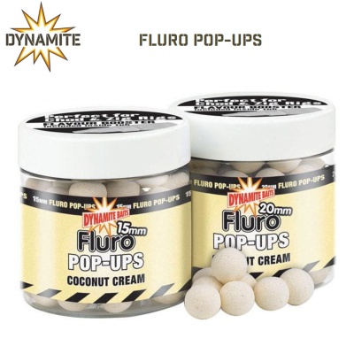 Плуващи топчета Dynamite Baits Coconut Cream Fluro Pop-Ups 20mm