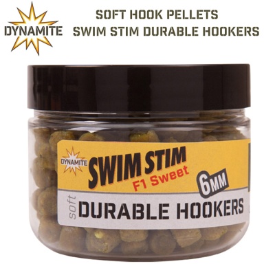 Dynamite Baits Swim Stim Durable Hookers | Soft Hook Pellets 6mm | Yellow F1