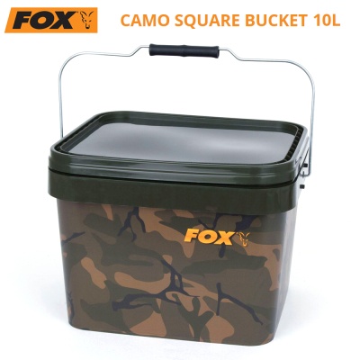 Квадратна кофа за стръв Fox Camo Square Bucket 10L | CBT006