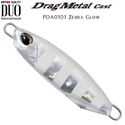 Duo Drag Metal Cast Jig | PDA0101 Zebra Glow