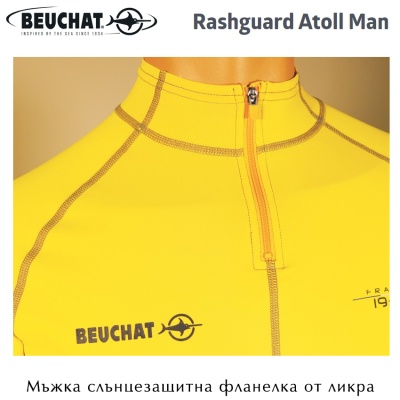 Мъжка фланелка ликра Beuchat Rashguard ATOLL Man | Цип