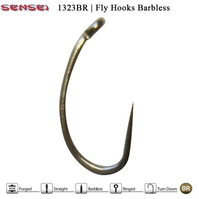Сэнсэй F1323BR | Нахлыстовый крючок без зазубрин | Крючки для мух Emerger