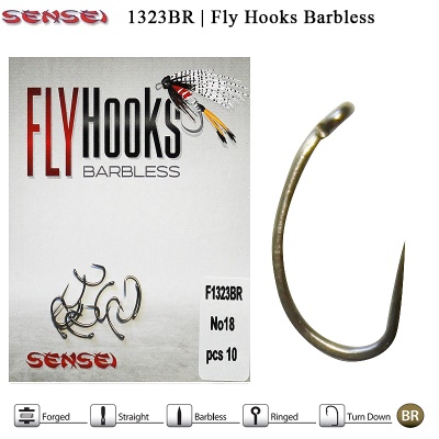Sensei F1323BR | Fly Hook Barbless | AkvaSport.com