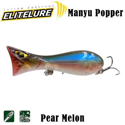 01 Pear Melon | Elitelure Manyu Popper 7.50cm | AkvaSport.com