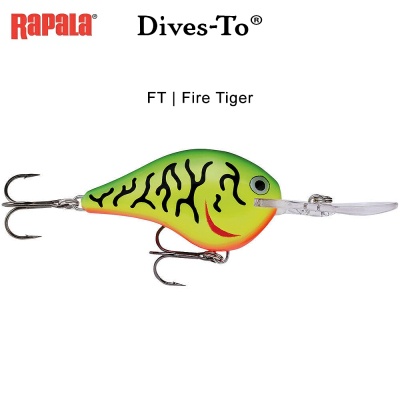 Fire Tiger | DT10 - FT | Rapala Dives-To | AkvaSport.com