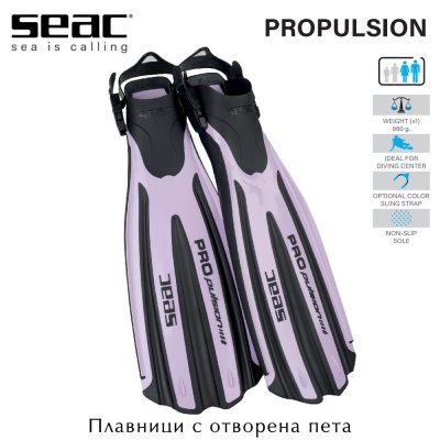 Seac Sub Propulsion Pink | Open Heel Scuba Diving Fins