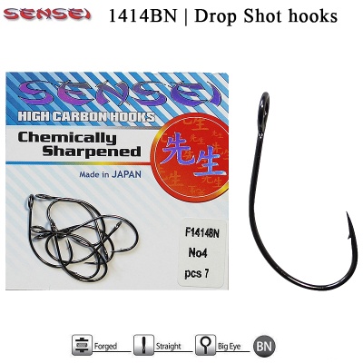 Drop Shot hooks |  | Sensei F141BN | AkvaSport.com