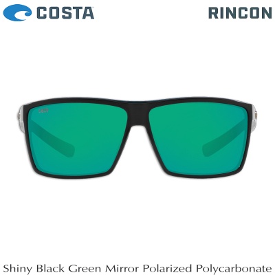 Sunglasses | Costa Rincon | Shiny Black | Green Mirror 580P | RIN 11 OGMP