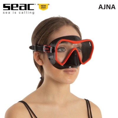 Seac Sub Ajna | Frameless Diving Mask | New 2021 | Red Frame