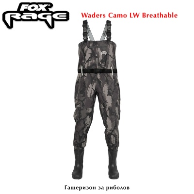 Salopettes for fishing | Fox Rage Waders Camo LW Breathable | AkvaSport.com