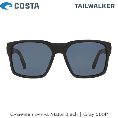 Sunglasses | Costa Tailwalker | Matte Black | Gray 580P | Size XL | TWK 11 OGP