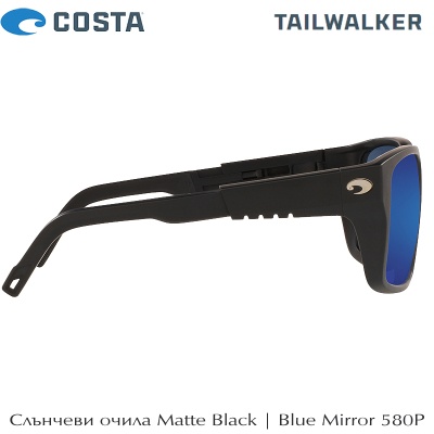 очки Costa Tailwalker | матовый черный | Голубое зеркало 580P