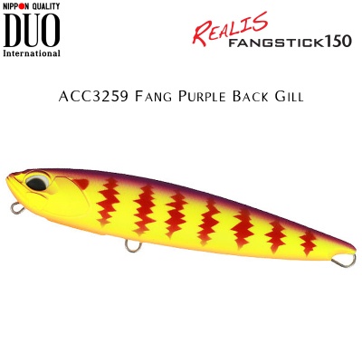 DUO Realis Fang Stick 150 | ACC3259 Fang Purple Back Gill