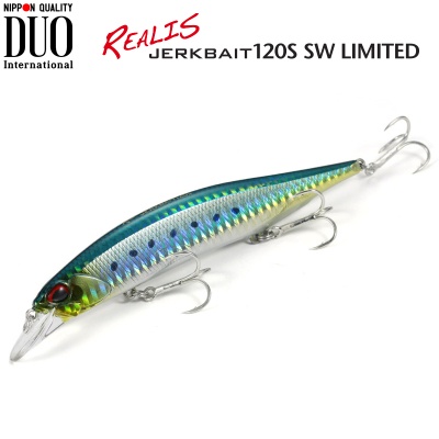 DUO Realis Jerkbait 120S SW Limited | Sinking Minnow Lure for Saltwater Fishing