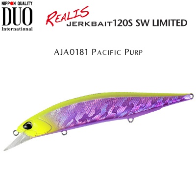 DUO Realis Jerkbait 120S SW Limited | AJA0181 Pacific Purp
