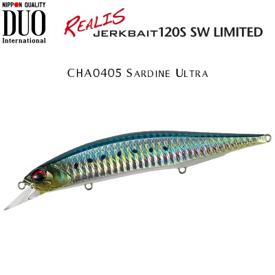 DUO Realis Jerkbait 120S SW Limited | CHA0405 Sardine Ultra