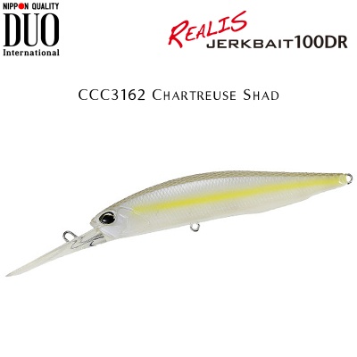 DUO Realis Jerkbait 100DR | CCC3162 Chartreuse Shad