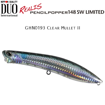 DUO Realis Pencilpopper 148 SW Limited | GHN0193 Clear Mullet II