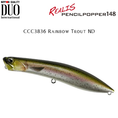 DUO Realis Pencilpopper 148 | CCC3836 Rainbow Trout ND