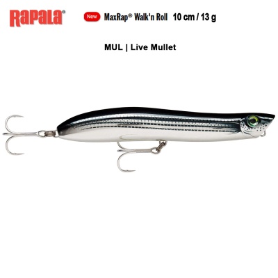 Rapala MaxRap Walk'n Roll 10cm | MUL | Live Mullet