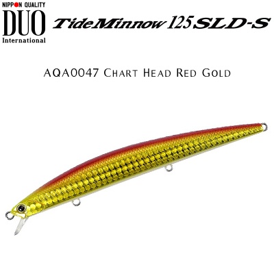 DUO Tide Minnow 125 SLD-S | AQA0047 Chart Head Red Gold