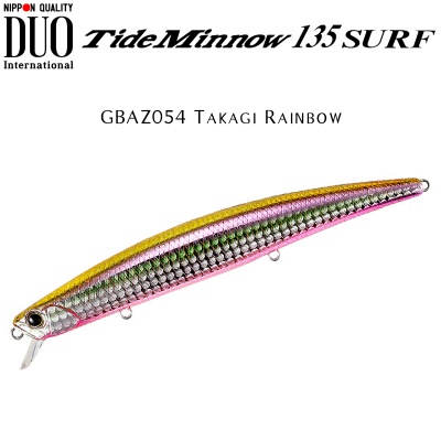 DUO Tide Minnow 135 SURF | GBAZ054 Takagi Rainbow