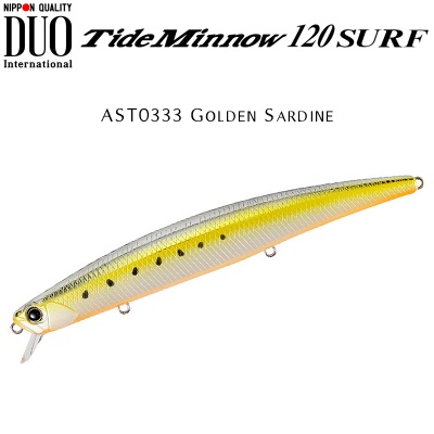 DUO Tide Minnow 120 SURF | AST0333 Golden Sardine