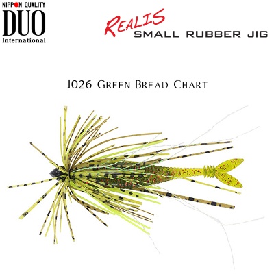 DUO Realis Small Rubber Jig | J026 Green Bread Chart