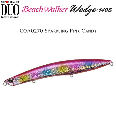 DUO Beach Walker Wedge 140S | COA0270 Sparkling Pink Candy