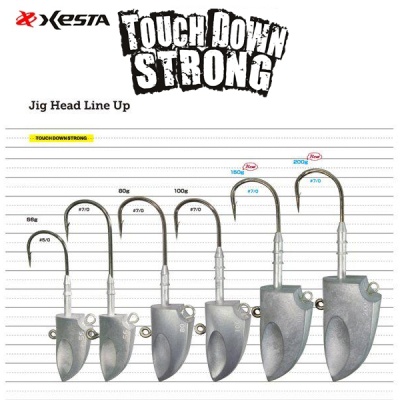 XESTA Touch Down Strong Jig Head | Size Line Up