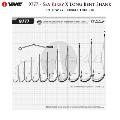 Морски куки VMC 9777 PS | Размери