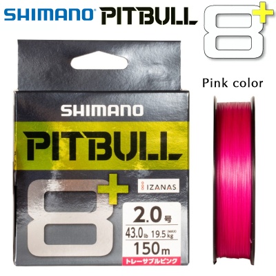 Shimano PITBULL 8+ | JDM Braided Line | Pink color | 150m