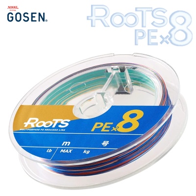 Gosen ROOTS PE X8 | Multipurpose Braided Line 200m Multicolor