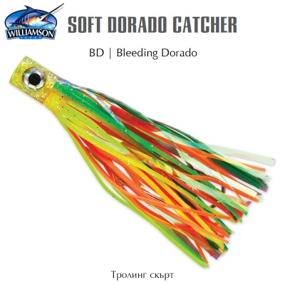 Williamson Soft Dorado Catcher | Trolling Skirt | BD / Bleeding Dorado