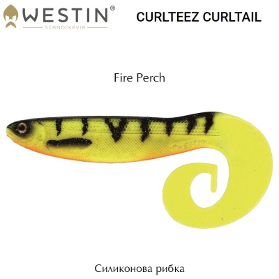 Силиконова рибка Westin CurlTeez Curltail | Fire Perch