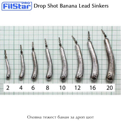 Drop Shot Banana Lead Sinkers
