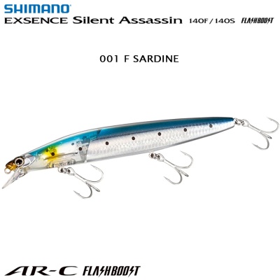 Shimano Exsence Silent Assassin 140S Flash Boost | 001 F SARDINE