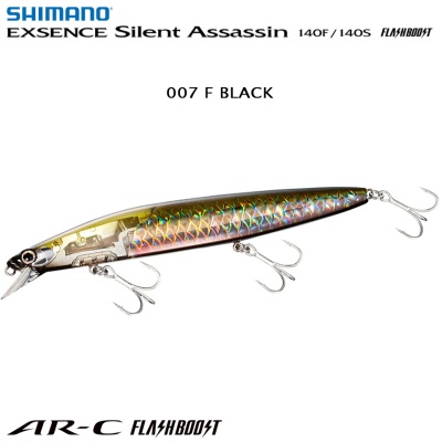Shimano Exsence Silent Assassin 140S Flash Boost | 007 F BLACK