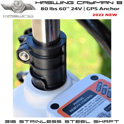 Haswing Cayman-B GPS 80 lbs 24V 60" | Stainless Steel 316 Shaft